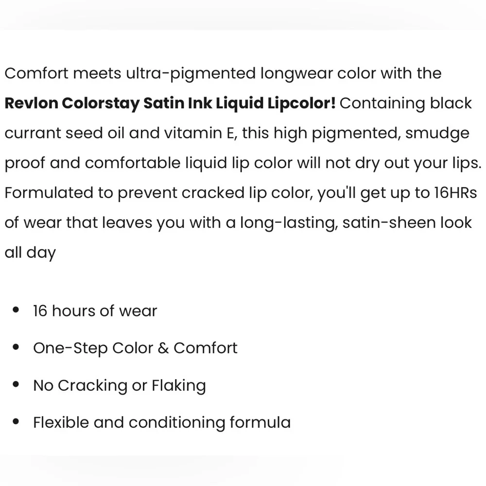 Revlon colorstay satin